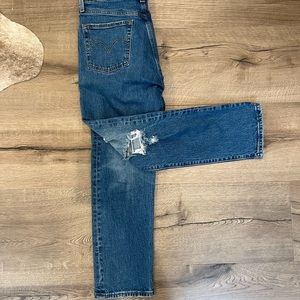 Levi's 501 mom fit denim